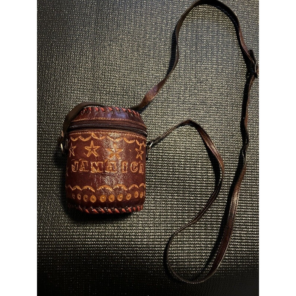 Handmade Jamaica Brown Leather Bongo Bag